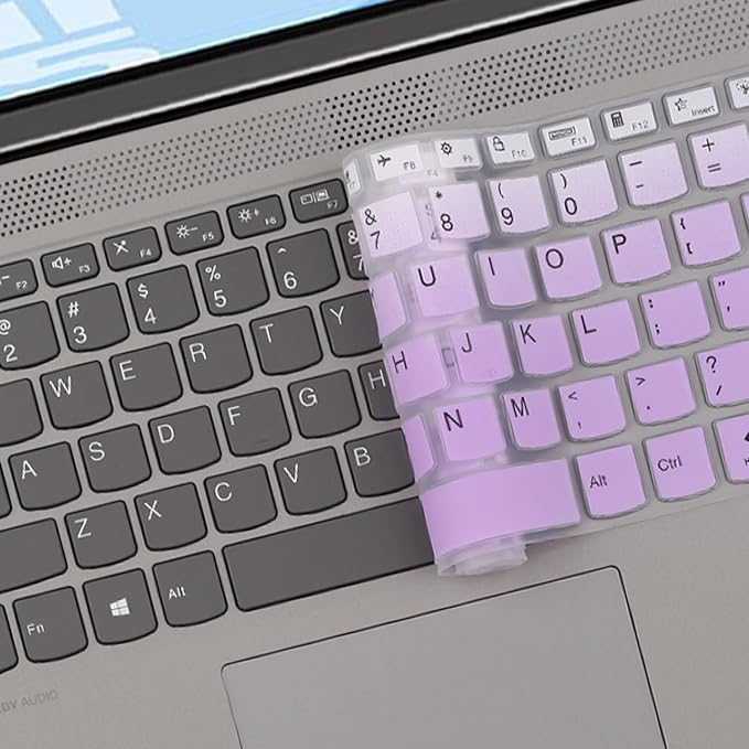 Keyboard Cover for Lenovo Ideapad Flex 5 5i 15.6" 16", IdeaPad Slim 5 5i 15" 16", Lenovo Yoga 7 7i 15.6 16, Yoga Slim 7/IdeaPad Slim 7 15.6, Ideapad 3/Ideapad 5 15.6 17.3, IdeaPad 3i 15 -GPurple