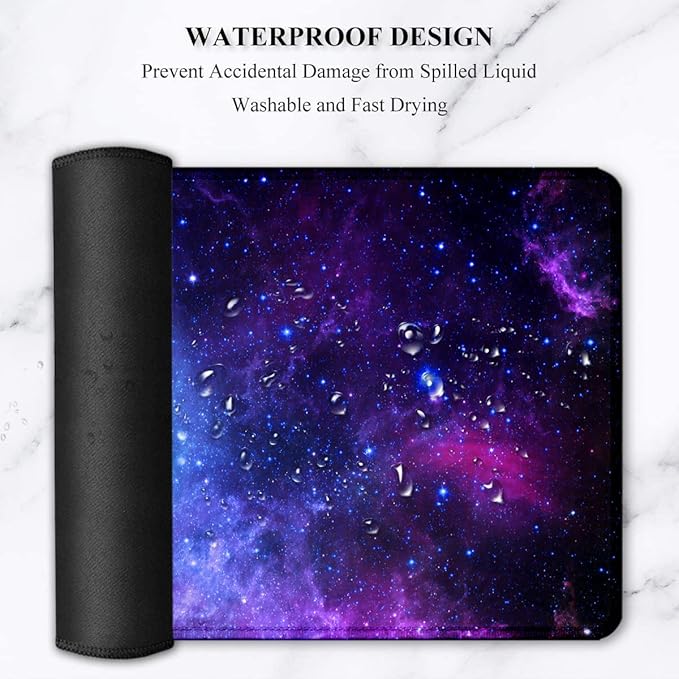 LATEEFAH Mouse Pad with Wrist Rest, Desk Mat + Keyboard Wrist Rest Set, Desk Pad for Keyboard and Mouse, 4-in-1 Large Mouse Pad with Wrist Support for Office, Home