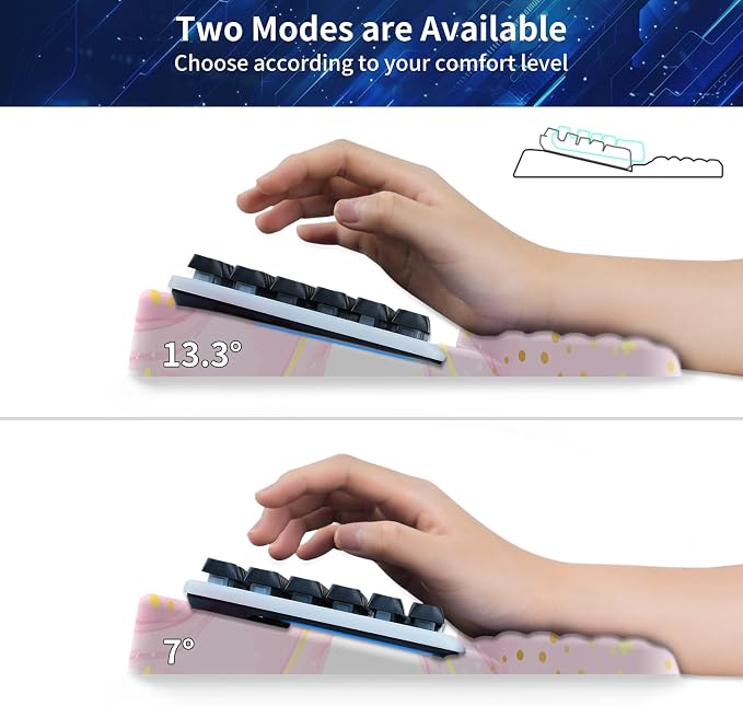 Keyboard Stand for Desktop, Keyboards Wrist Rest, Ergonomic Keyboards Holder for Easy Typing Working, Wrist pad for Keyboards with Comfortable Wrist Rest for Keyboard Pink
