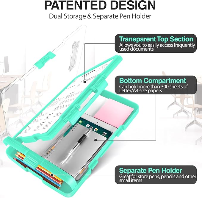 Dual Compartment, Clearview, Dry Erase, High Capacity, Real Hinge, High Capacity, Pen Holder, Coach School & Office Supplies