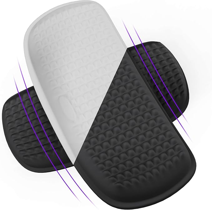 MEKASS Elbow Pad for Desk, Thicken & Large Memory Foam Elbow Rest Padding with Non-Slip, Ergonomic Desk Edge Cushion, Armrest Pad Wrist Rest Comfort Support for Office Home (2 Pcs Black)