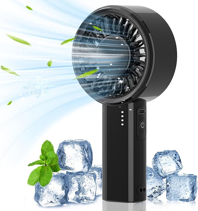 HandFan Handheld Mini Fan, Next Generation Small Fans Portable [8.5H Runtime] with Powerful High Speed Turbo Motor, USB Rechargeable, Pocket Design for Travel/Summer/Concerts/Lash, Gifts for Women