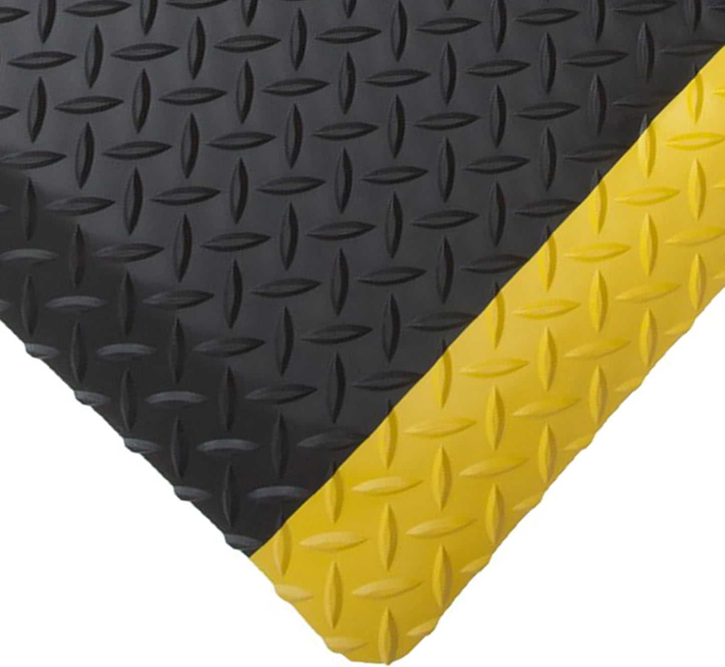 Rhino Mats, American Classic Diamond Anti-Fatigue Mats, Industrial Ergonomic Comfort Standing Mat for Work, Home, Garage, Office, Kitchen or Anywhere (Black/Yellow 1" Thick, 4 FT. x 21 FT.)