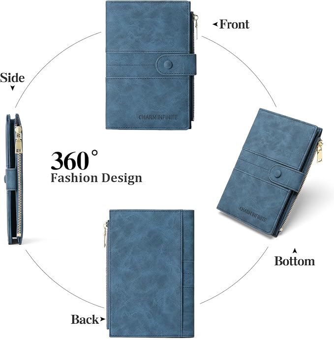 RFID Blocking Leather Passport Wallet Cover Case with Pen and Card Slots Travel Wallet for Women/Men Travel Must Haves Accessories