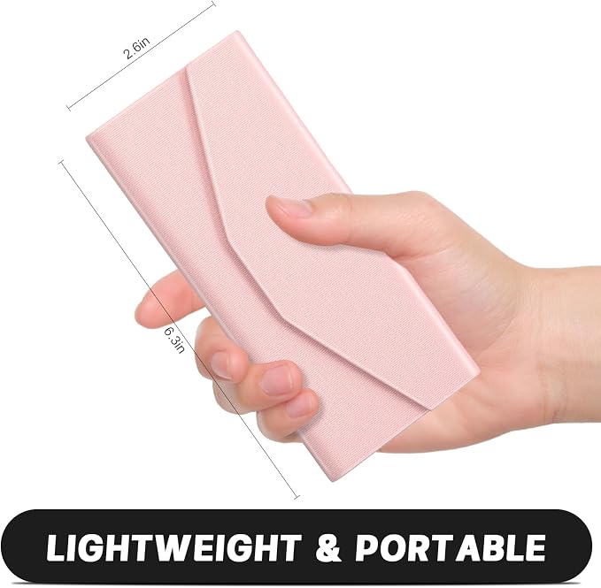 Sunglasses Case, Foldable Glasses Case, Magnetic PU Leather Hard Shell Folding Eyeglass Holder Box, Collapsible Unisex
