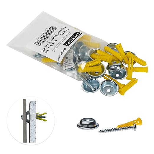 Pegboard Mounting & Spacer Kit for DuraBoard or 1/8 In. and 1/4 In. Pegboard 16 Sets, PK16 - 1 Each