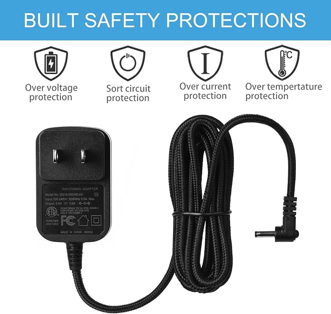 AC Adapter Power Supply 5V 3A for Aura AF900 AF700 AF600 Digital Photo Frame SR-A30503000U2 (Black)