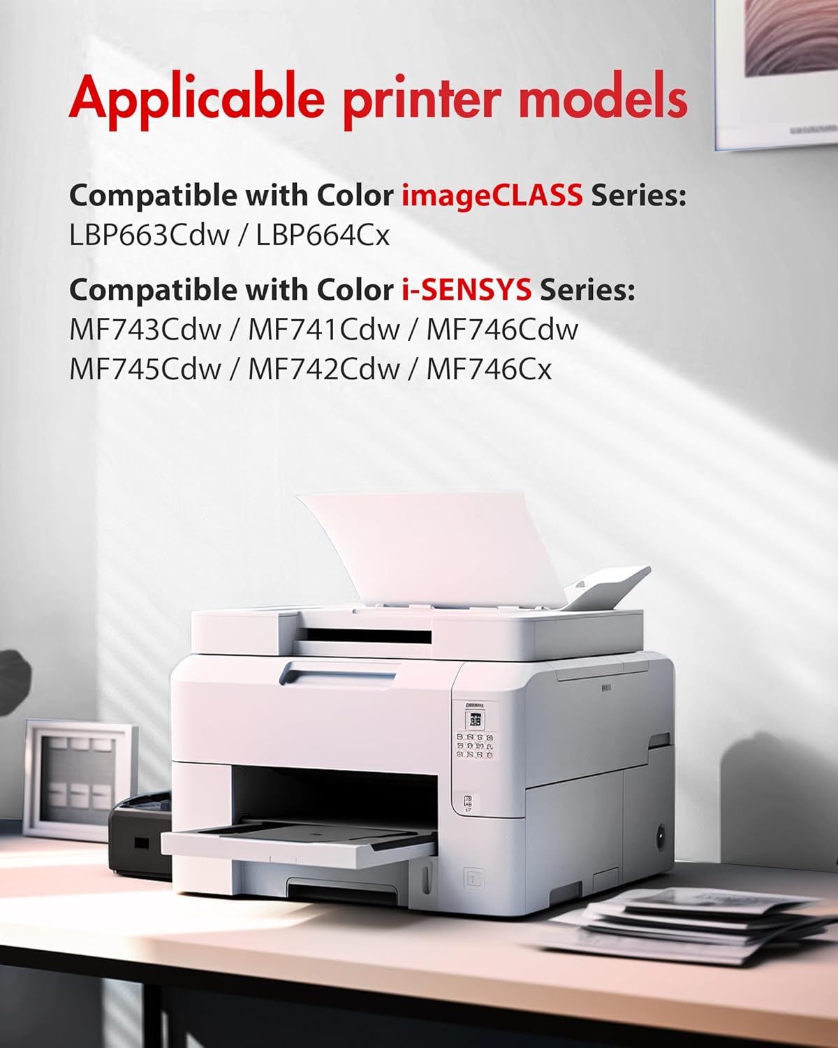 High Yield|055 Toner Cartridge Set MF743Cdw| Replacement for Canon 055 toner cartridge set Compatible with Canon Color ImageCLASS MF741Cdw MF743Cdw toner cartridges MF745Cdw MF746Cdw LBP664Cdw Printer