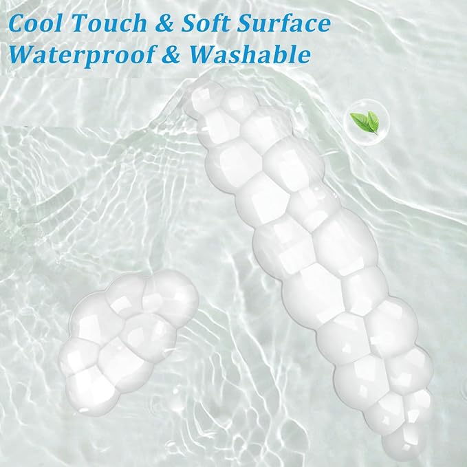 Gel Cloud Wrist Rest for Keyboard and Mouse, Clear Cloud Keyboard Wrist Rest Set, Ergonomic Cloud Wrist Support for Typing Pain Relief, Cute Wrist Pad for Office, Gaming, Computer, Laptop