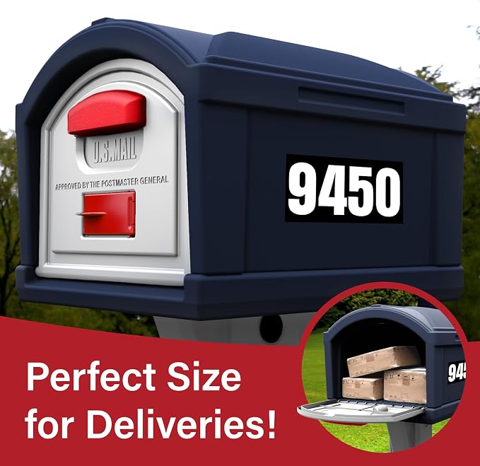 Simplay3 USPS T4 Extra Large Capacity XL Dig-Free Mailbox with Durable Double-Wall Construction, Weather-Resistant Design, and Easy No-Dig Installation, Limited Edition America 250 Navy Blue