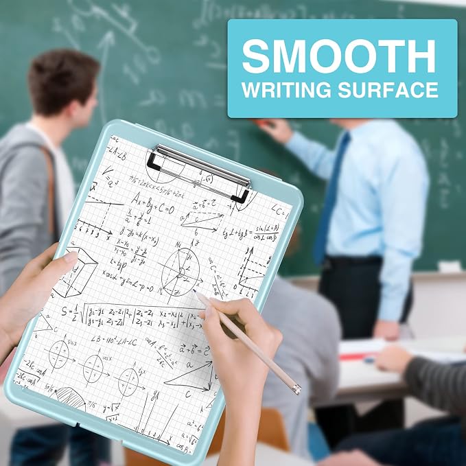 Sooez Clipboard with Storage, Plastic Nursing Clip Board, 8.5" x 11", Work | Sturdy Clipboards Foldable, Cute Hanging Clip Board Case, Teacher, Classroom Must Haves, Office School Supplies, Women & Men