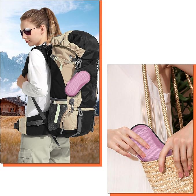 FINTIE Sunglasses Case, Hard EVA Shell Shockproof Sport Glasses Case with Metal Carabiner Travel Zipper Eyeglasses Holder