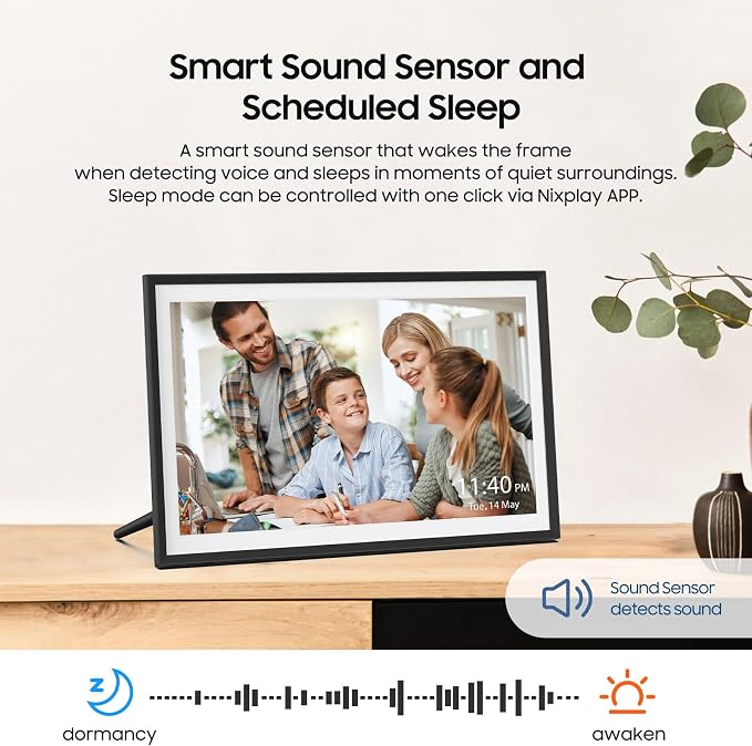 Digital Picture Frame Powered by Nixplay 10.1", Share Photos/Videos via Nixplay App or Email, WiFi Digital Photo Frame with Easy Setup, Support Alexa, Free Cloud Storage, Auto Rotate, Gifts for Mom