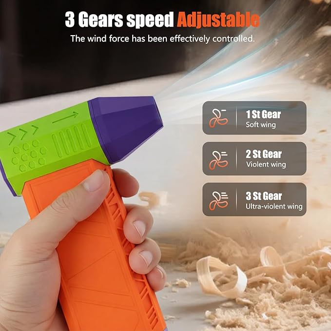 AWINNER Electric Air Duster, 150000 RPM Compressed Air Blower, 3-Gear Adjustable, Fast Charging, for Computer Keyboard and Car