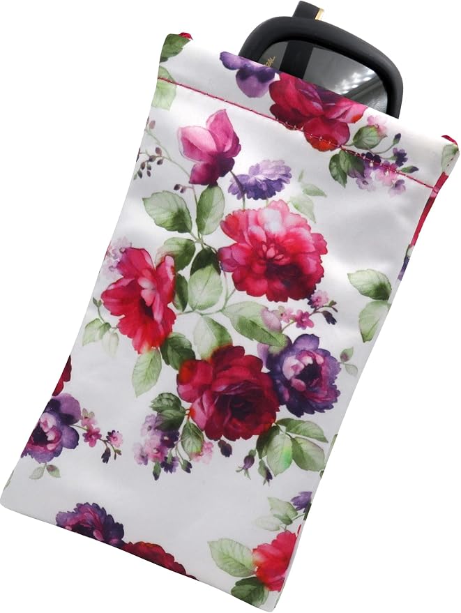 Soft Sunglasses case | Large Glasses Case Holder - Eyeglass Pouch Squeeze Top | Glasses pouch Lightweight Extra Layers