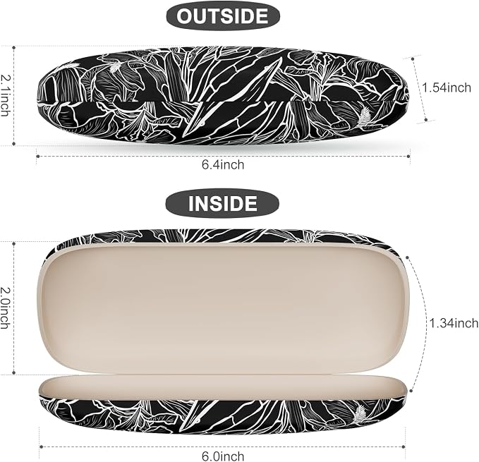 Eyeglasses Case, Portable Hard Shell Protective Case for Glasses, Eyeglass Holder Box for Women with Cleaning Cloth