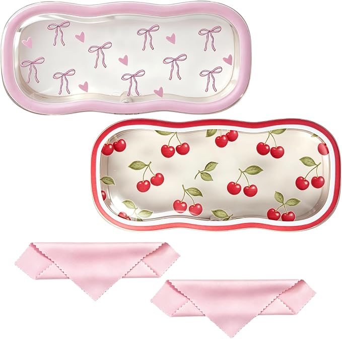 Glasses Case Hard Shell, Clear Eyeglass Case, Cute Holder for Sunglasses and Reading Glasses