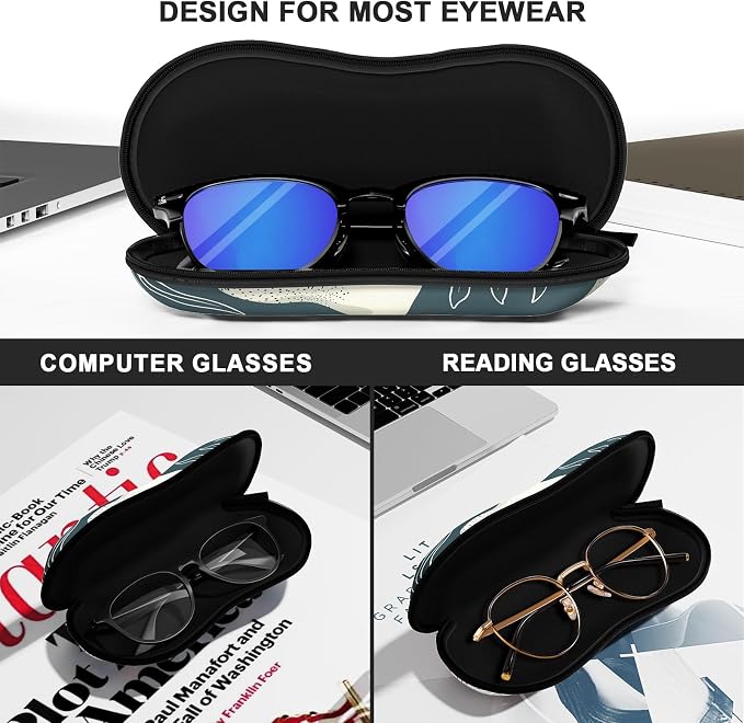Sunglasses Soft Case, Ultra Light Portable Neoprene Zipper Glasses Case for Men Women