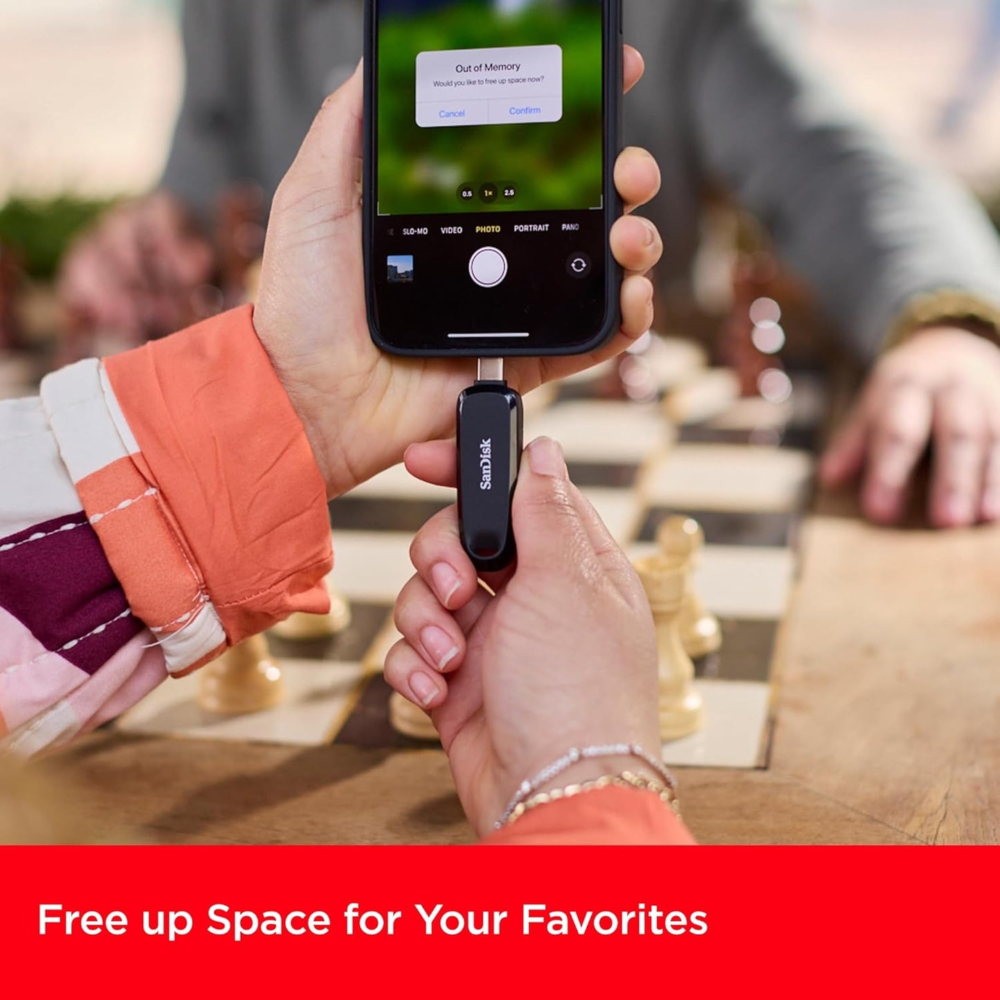 SanDisk 256GB Phone Drive - The 2-in-1 USB for Smartphones, Tablets, and Computers - Thumb Drive with USB Type-C and Type-A Connectors, Nasturtium Orange - SDDDC6-256G-G46NO