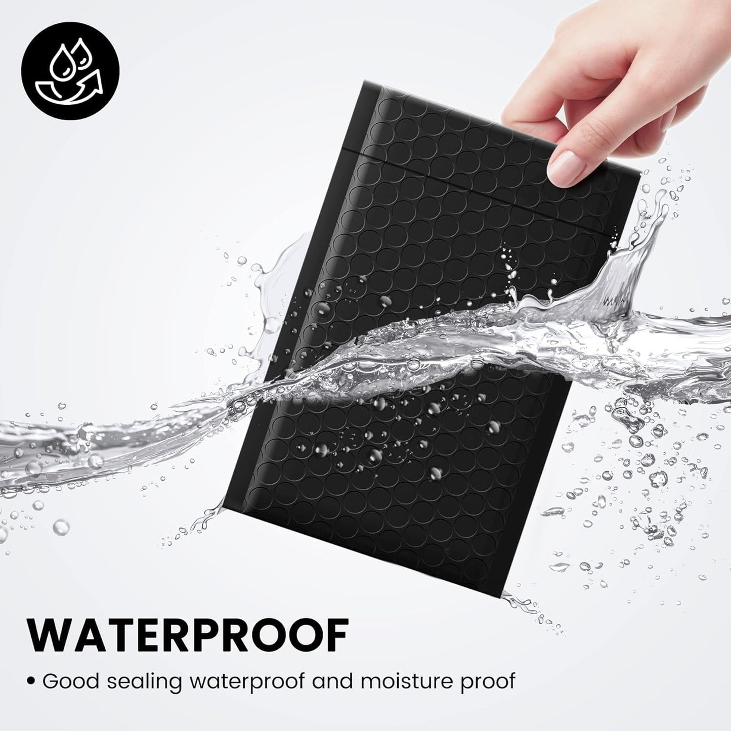 Fuxury Black Bubble Mailers 4x8" Padded Envelopes 19200Pack Strong Adhesion Thick Padded Mailers for Small Business Mailing Small Items,Jewelry,Makeup