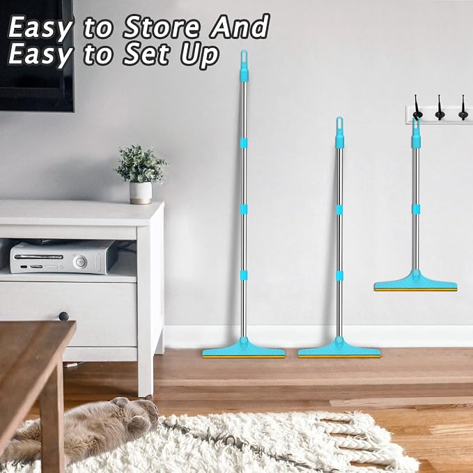 Carpet Rake for Pet Hair Removal Tool, Dog Cat Hair Remover for Furniture | 60'' Pet Hair Remover Broom for Pet Owner Reusable Hair Remover with Adjustable Handle, Carpet Brush for Rugs, Mats, Couch