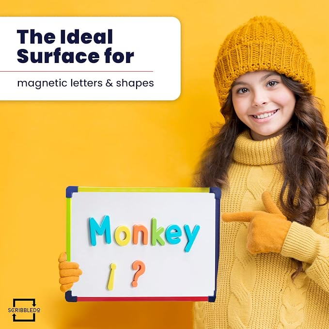 Small White Board Dry Erase Board for Kids Portable 9"x12" Lapboard Travel Drawing Magnetic Mini Whiteboard for Students Teachers School Supplies Small Dry Erase Board for Kids 4 Markers Included