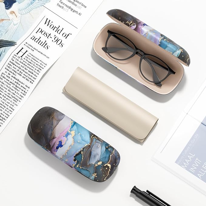 Eyeglasses Case, Hard Shell Protective Case for Glasses, Unisex for Women Men