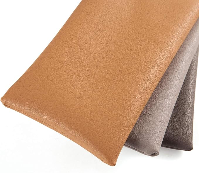 TRIUMPH VISION Eyeglass Case Glasses Case Soft Sunglass Pouch Sleeve 3 Pack | Slim Lightweight Alternative to Bulky Case, Leather Lined Protect Lens, Squeeze Easy to Use, Stylish Portable for Daily Use