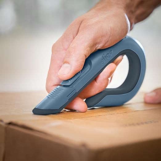 Slice Box Cutter, Heavy Duty Utility Knife, Safe Ceramic Blade Lasting 11x Longer than Metal, Slate, 1 Pack