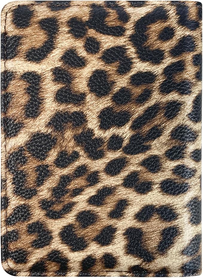 Coco Rossi Passport Holder for Travel Women Slim RFID Passport Cover Wallet | Leopard Travel Essentials, Passport Book Holders, Passport Wallet Case, PU Leather, Cute, Thin, Spliced Design, Cheetah Print