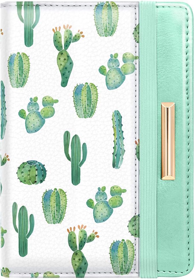 Coco Rossi Passport Holder for Travel Women Slim RFID Passport Cover Wallet | Travel Essentials, Passport Book Holders, Passport Wallet Cover Case, PU Leather, Cute, Thin, Spliced Design, Cactus