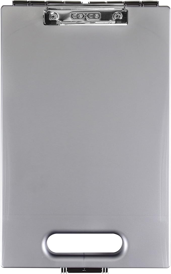 Dexas Clipcase Storage Clipboard with Handle, Pearlized Silver,1717-P06