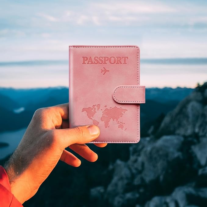 Passport Holder for Travel Women and Men RFID Passport Holder with Card Slots Holder Passport Case Passport cover Passport Wallet Travel Essentials and Accessories