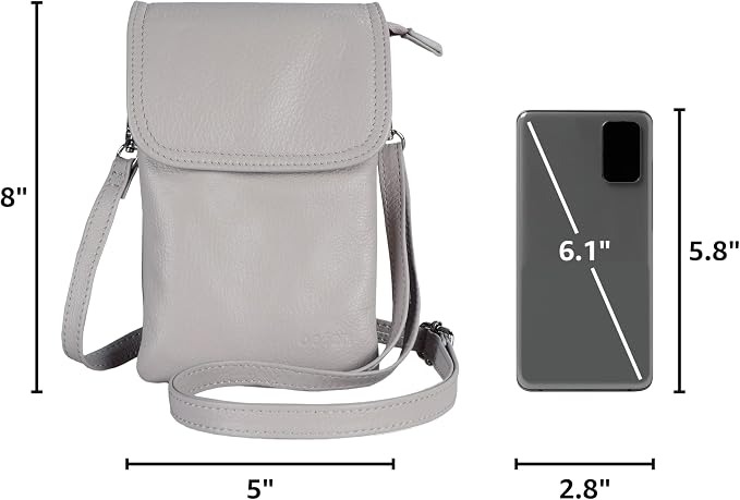 befen Genuine Leather Small Crossbody Bags for Women Cell Phone Travel Bag | Soft Real Leather, Adjustable Shoulder Strap, Card Slots, Compact Size, Daily Travel Shopping Outing Use, Phone Purse