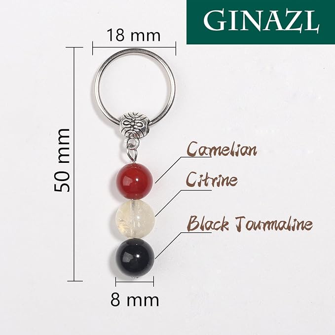 GINAZL Natural Crystals Keychain Gift for New Beginnings, New Beginnings Gifts for Coworker Anxiety Relief Keychain for Women