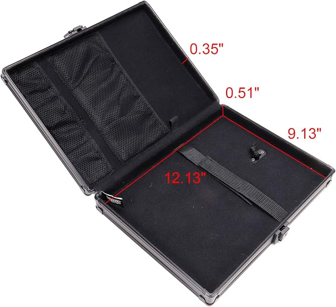 Vaultz Locking Storage Clipboard, Key Lock, Tactical Black, 12.75 in | Secure storage compartment keeps documents protected, durable clipboard design built for travel or office use