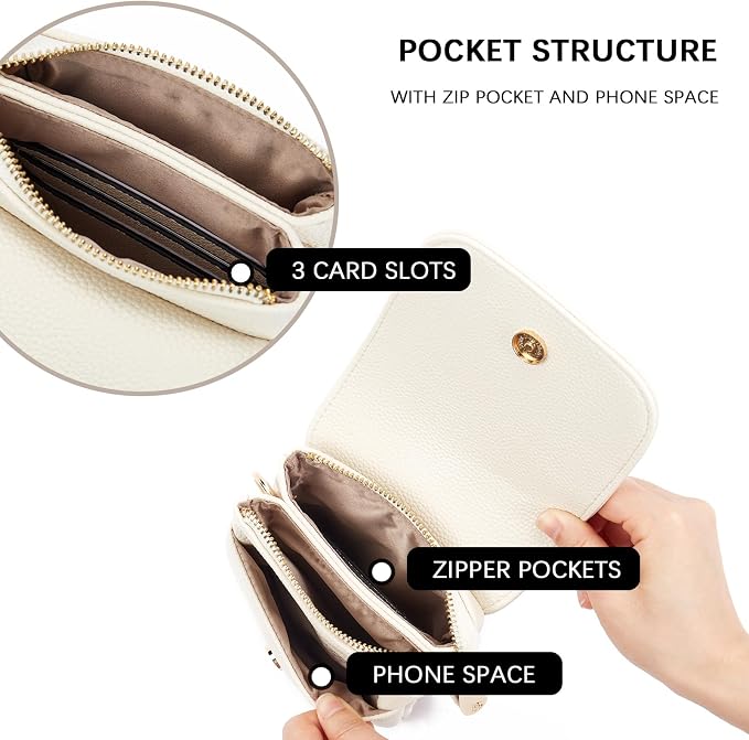BOSTANTEN Small Crossbody Bag for Women Designer Cell Phone Purse | Vegan Leather, Multiple Pockets, Card Slots, Compact Size for Phone, Cards and Keys, Daily Travel Shopping Use