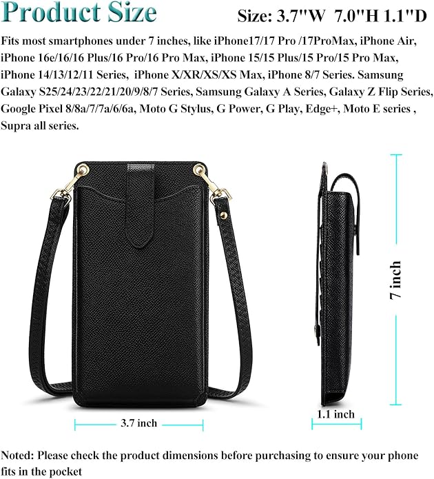 Peacocktion Small Crossbody Cell Phone Purse for Women, Lightweight Mini Small Crossbody Bags for Women with Card Slots