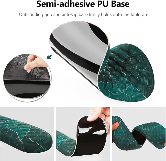 Ergonomic Mouse Pad with Wrist Support and Keyboard Wrist Rest Set | Memory Foam Wrist Cushion, Non-Slip PU Base, Massage Design, Relieves Wrist Pressure for Work, Gaming & Office Use