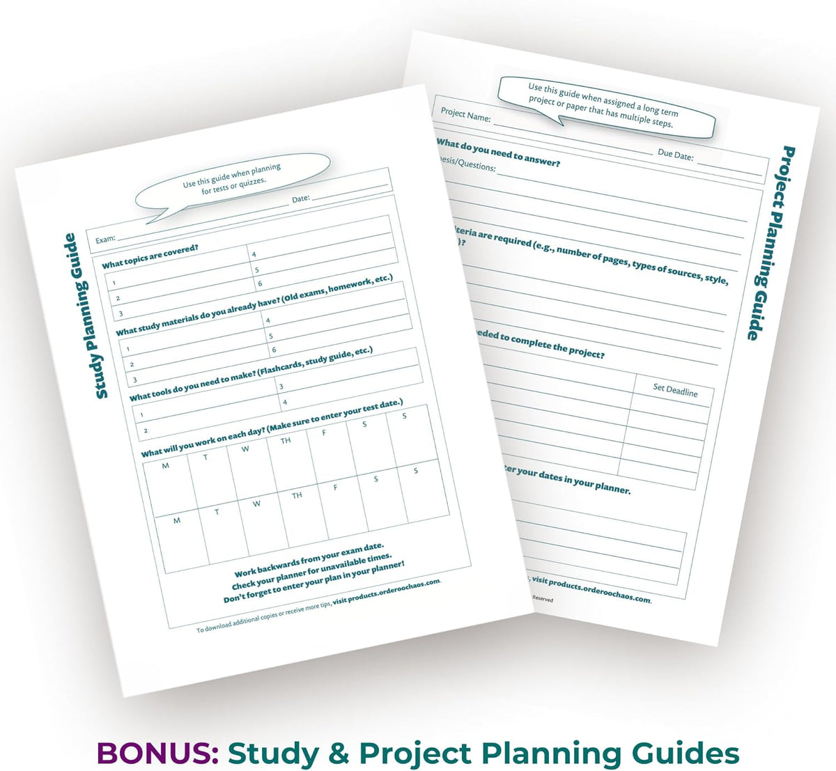 Order Out Of Chaos 2025-2026 Academic Planner, Daily, Weekly & Monthly Time Management School Agenda, Size 8.5x8.25 (Berry Blue)