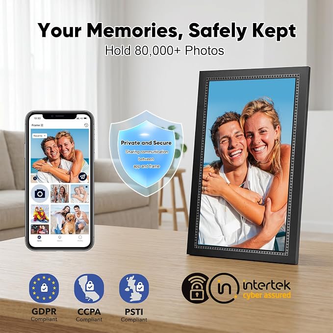 Digital Picture Frame 15.6 Inch Digital Photo Frame with 64GB Storage, 1920 * 1080 IPS FHD Touchscreen, WiFi Smart Frame Share Photos and Videos Instantly from Anywhere via AiMOR App