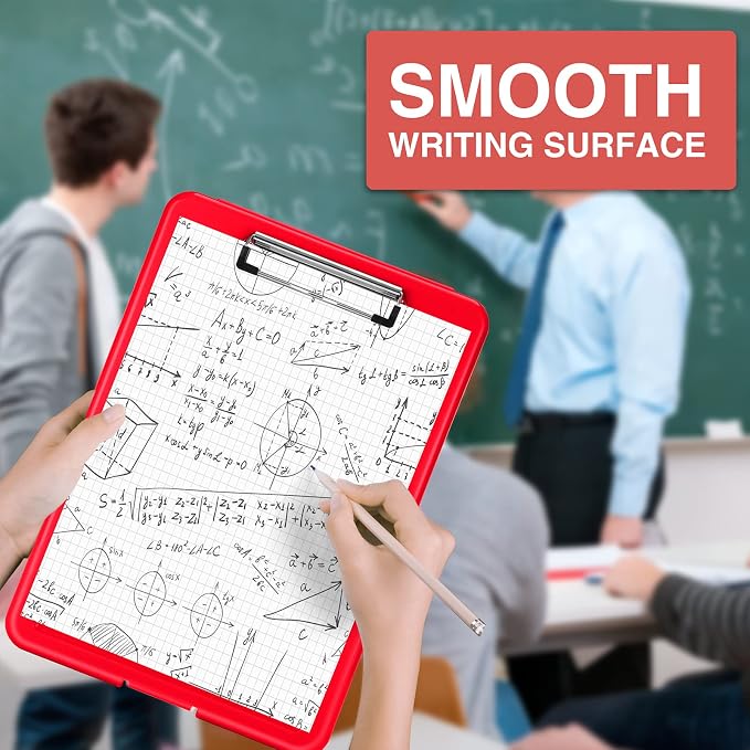 Sooez Clipboard with Storage, Plastic Nursing Clip Board, 8.5" x 11", Work | Sturdy Clipboards Foldable, Cute Hanging Clip Board Case, Teacher, Classroom Must Haves, Office School Supplies, Women & Men
