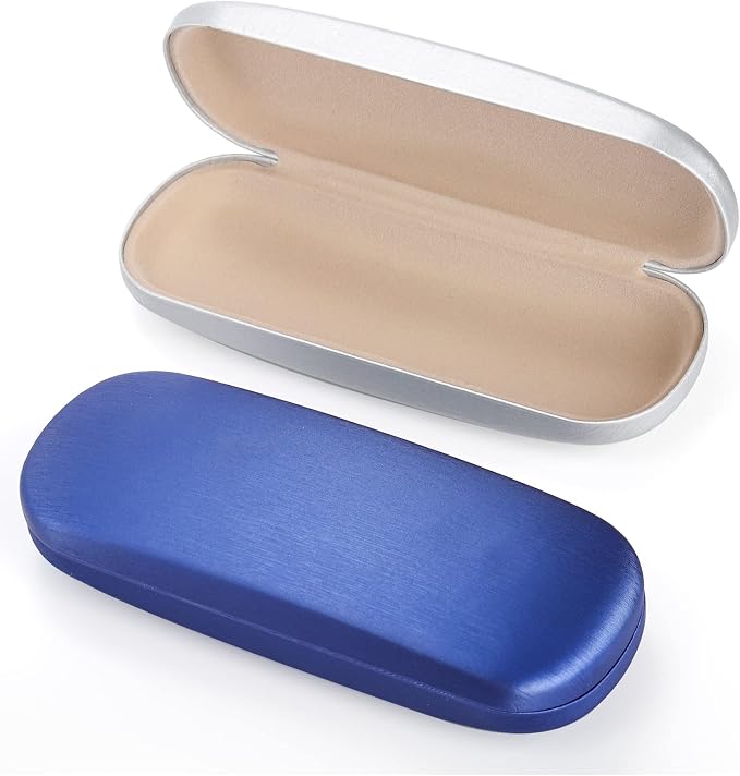 Frcctre 10 Pack Hard Shell Eyeglasses Cases, Clamshell Eyeglasses Case Unisex Portable Glasses Protective Case for Men Women