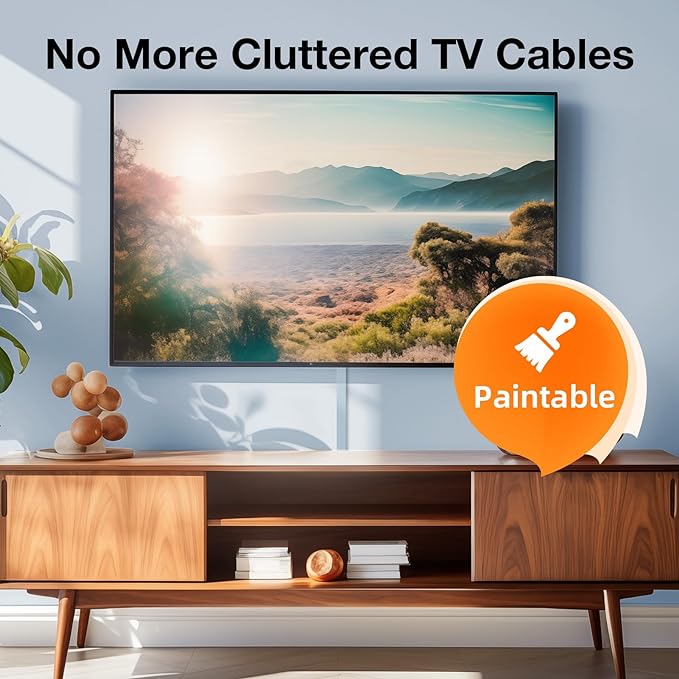 Cable Hider, 157in Delamu Cord Hider Wall for Wall Mounted TV, Wire Hider Kit, Paintable Cable Concealer Raceway Management for Home & Office, 10XL15.7 W0.95 H0.55in, Black