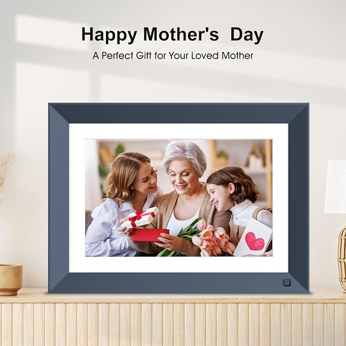 Digital Picture Frame 10.1-inch WiFi-Photo-Frame - 16GB 1920 * 1200 IPS Touch Screen Digital Frame, Slideshow, Auto Rotate, Load Photos Videos from Phone via App or Email, Birthday Gifts for Mom Dad