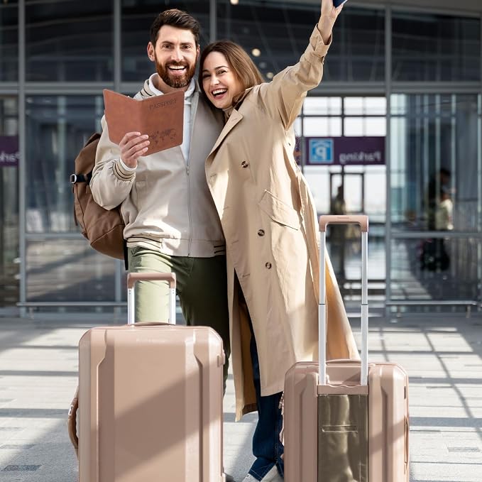 2 Pack Passport Holder for Travel, Passport Wallet Cover Case Waterproof | RFID Blocking Passport Holder with Pen Holder Travel Essential, Passport Book Holders for Women and Men(C)
