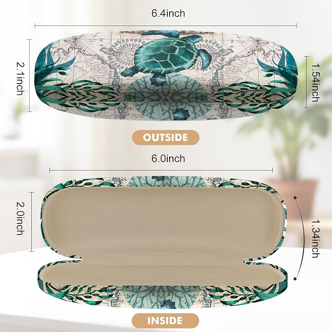 Glasses Case Hard Shell,Portable Protective Eyeglasses Case, Eyeglass Holder Box with Cleaning Cloth, for men women