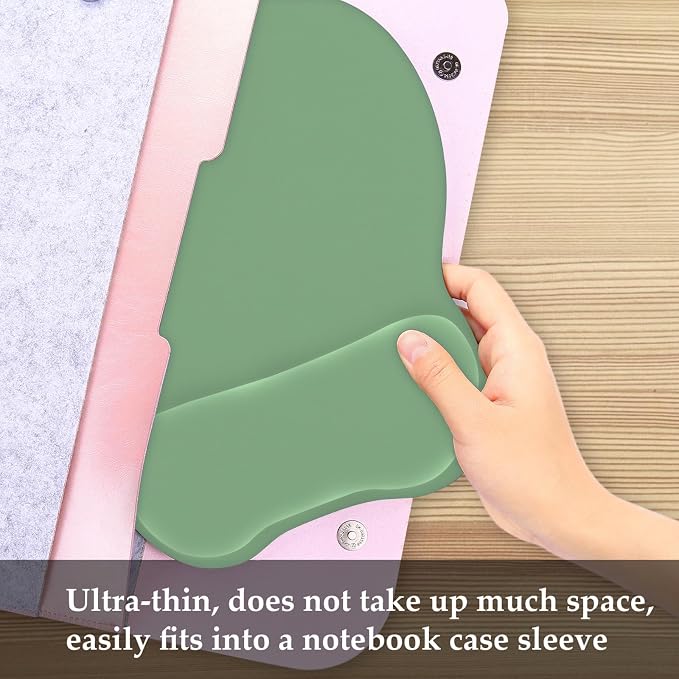 EooCoo Ergonomic Mouse Pad with Wrist Rest, Memory Foam Support Mousepad | Non-Slip Base for Computer, Cafe, Home & Office, 9.64 x 8.26 in Office Desk Accessories, Carpal Tunnel Relief