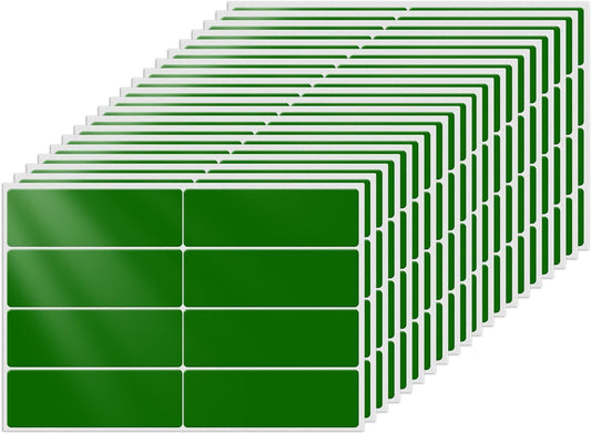 Colored Labels Stickers 3×1 Inch Rectangle Vinyl Green Sticker Removable Assorted Color Coding Name Tag for File Folder Classroom Office Inventory Marking 160 PCS