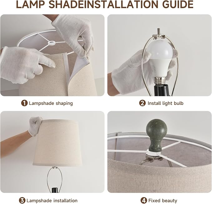 Lamps Set of 2 Modern Farmhouse Table Lamp Bedside Reading Lamps Living Room End Tables Set Lamps for Night Stands Bedroom Night Lamp,High 26.25 Inch,Turquoise,With Fabric Lamp Shade,Bulb Not Included